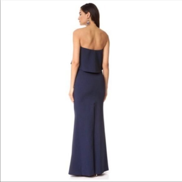 NWT Likely Driggs Strapless Gown Navy Blue Maxi Dress Women Size 4‎ - Picture 2 of 9
